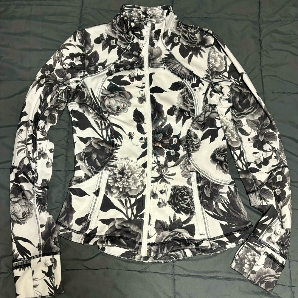 lululemon athletica Black and White Floral Jacket
